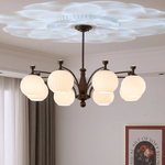 Hespera Orb Chandelier – Modern Glass & Bronze Pendant Light