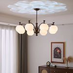 Hespera Orb Chandelier – Modern Glass & Bronze Pendant Light