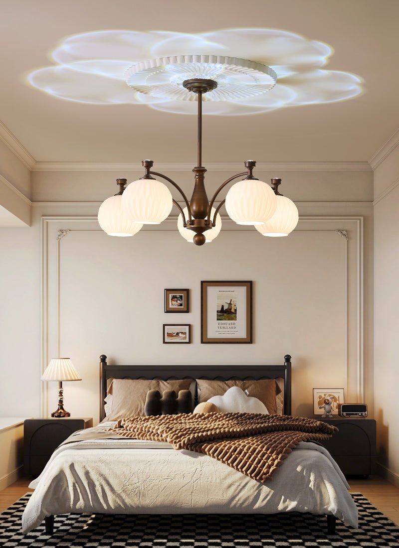 Hespera Orb Chandelier – Modern Glass & Bronze Pendant Light