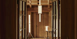 Hexagonal Glass Pendant Light with Integrated LED, Modern Minimalist Ceiling Lamp