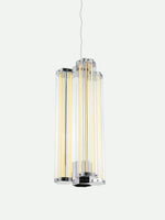 Hexagonal Glass Pendant Light with Integrated LED, Modern Minimalist Ceiling Lamp