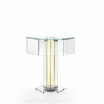 Hexagonal Glass Table Lamp with Integrated LED – Modern Minimalist Desk Lamp