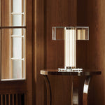 Hexagonal Glass Table Lamp with Integrated LED – Modern Minimalist Desk Lamp