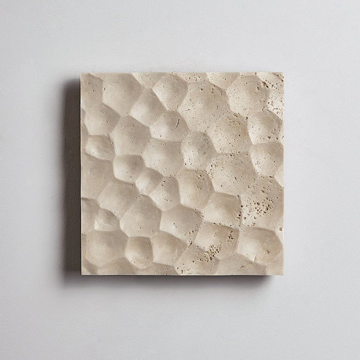 Hive Hexagonal Travertine Wall Sconce for Modern Interiors