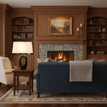 Hollow Oval Ceramic Table Lamp with Fabric Shade