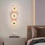 Holmdel Alabaster Wall Sconce in Aged Brass | Modern LED Wall Light