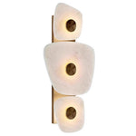 Holmdel Alabaster Wall Sconce in Aged Brass | Modern LED Wall Light