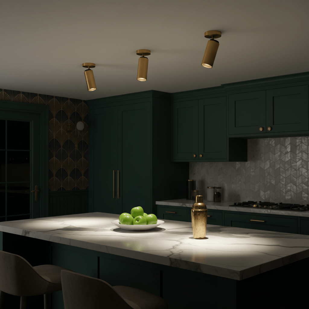 Horizon Brass Ceiling Spot Light – Adjustable LED Accent Lighting