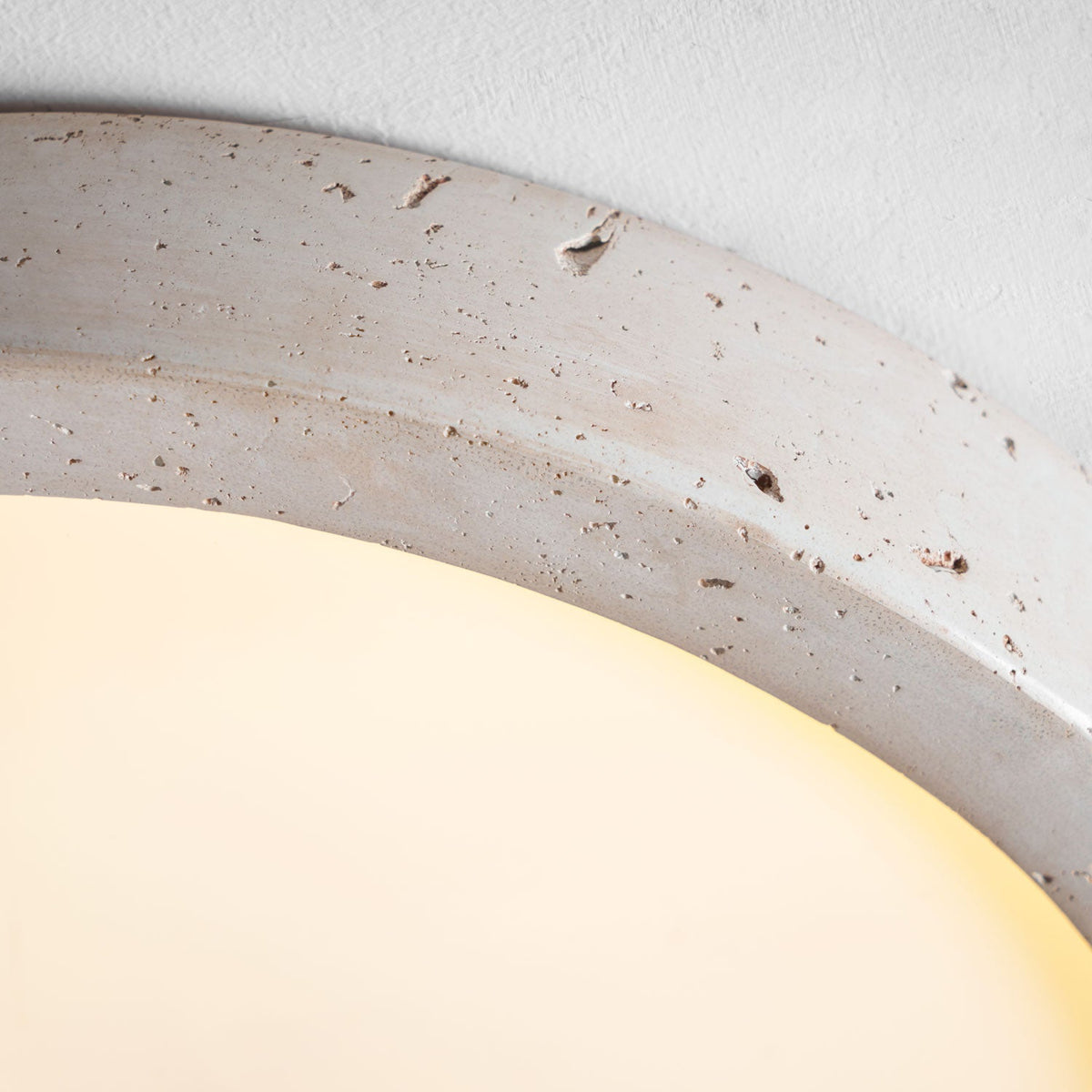 Horizon Travertine Ceiling Light – Modern Minimalist Flush Mount