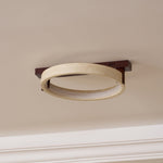 Horizon Ring Ceiling Lamp in Natural Travertine | Modern Flush Mount LED Light