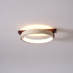 Horizon Ring Ceiling Lamp in Natural Travertine | Modern Flush Mount LED Light