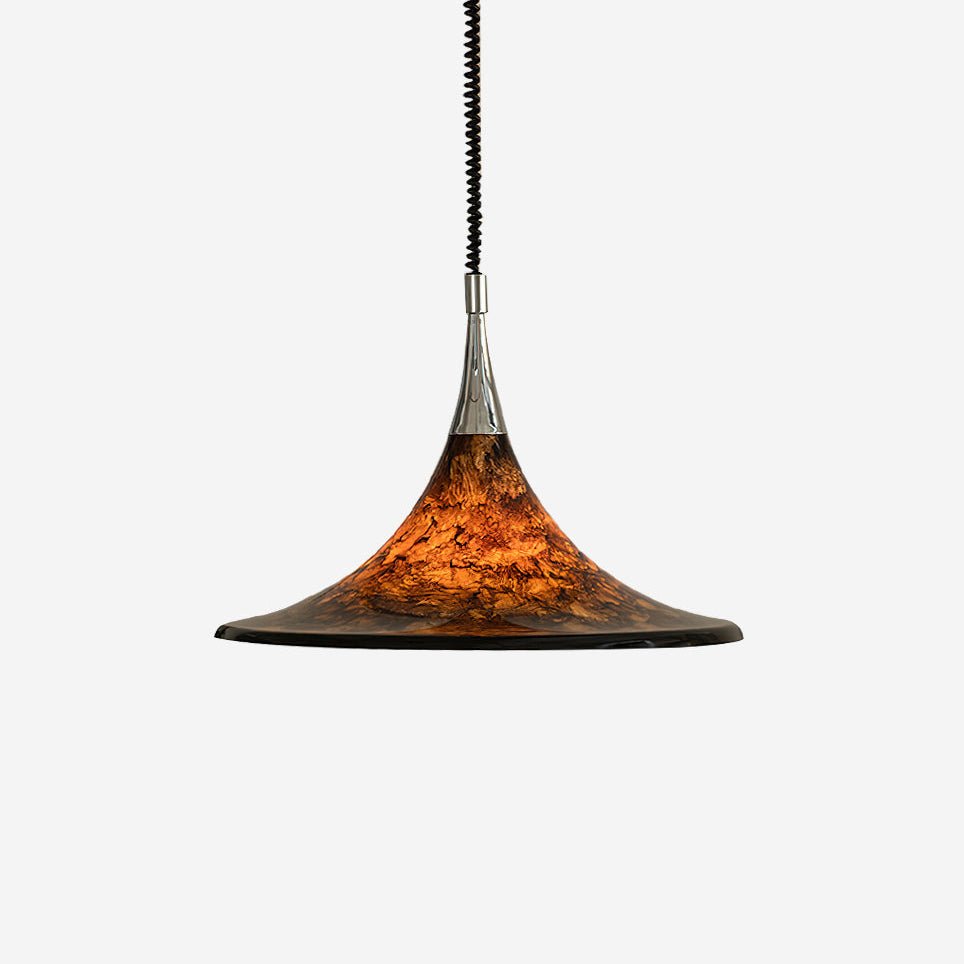 Horn of Light Pendant Lamp | Amber Acrylic Modern Hanging Light