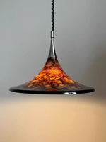 Horn of Light Pendant Lamp | Amber Acrylic Modern Hanging Light
