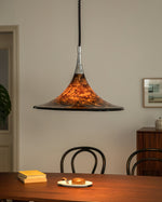 Horn of Light Pendant Lamp | Amber Acrylic Modern Hanging Light