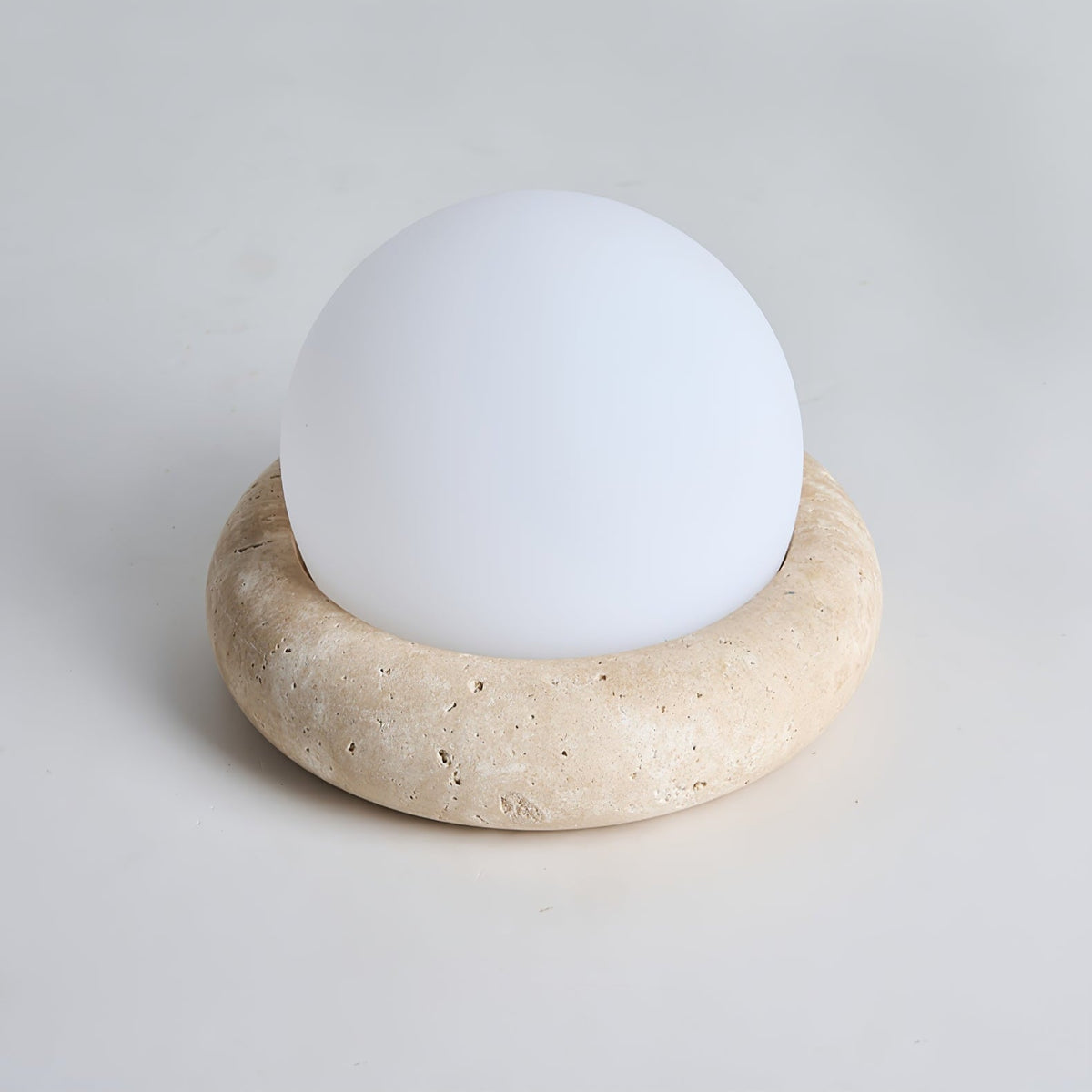 Huae Travertine Table Lamp with Integrated LED
