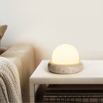 Huae Travertine Table Lamp with Integrated LED