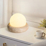 Huae Travertine Table Lamp with Integrated LED