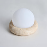 Huae Travertine Table Lamp with Integrated LED