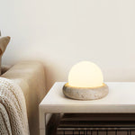 Huae Travertine Table Lamp with Integrated LED