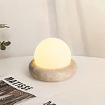 Huae Travertine Table Lamp with Integrated LED