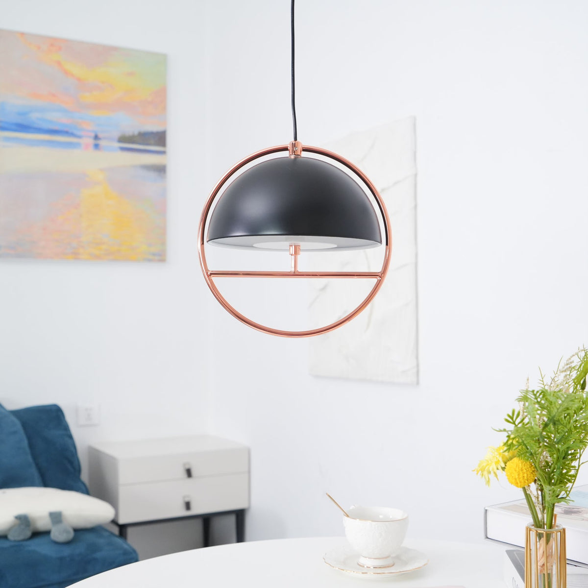Huan Pendant Light – Modern Minimalist Metal Ceiling Lamp for Living and Dining Rooms
