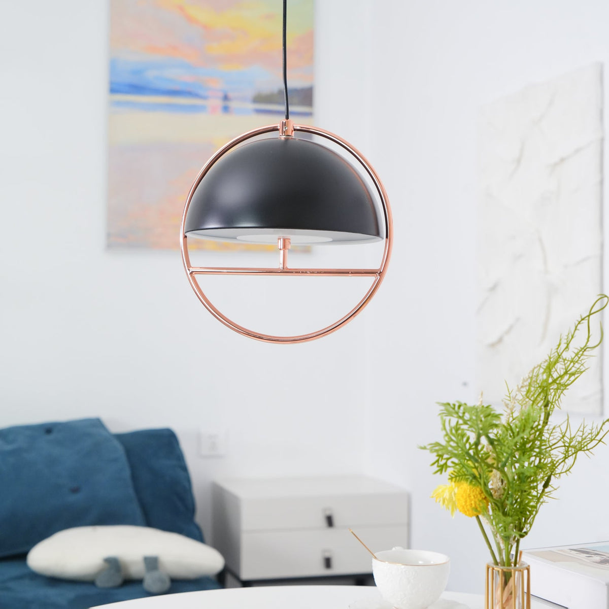 Huan Pendant Light – Modern Minimalist Metal Ceiling Lamp for Living and Dining Rooms
