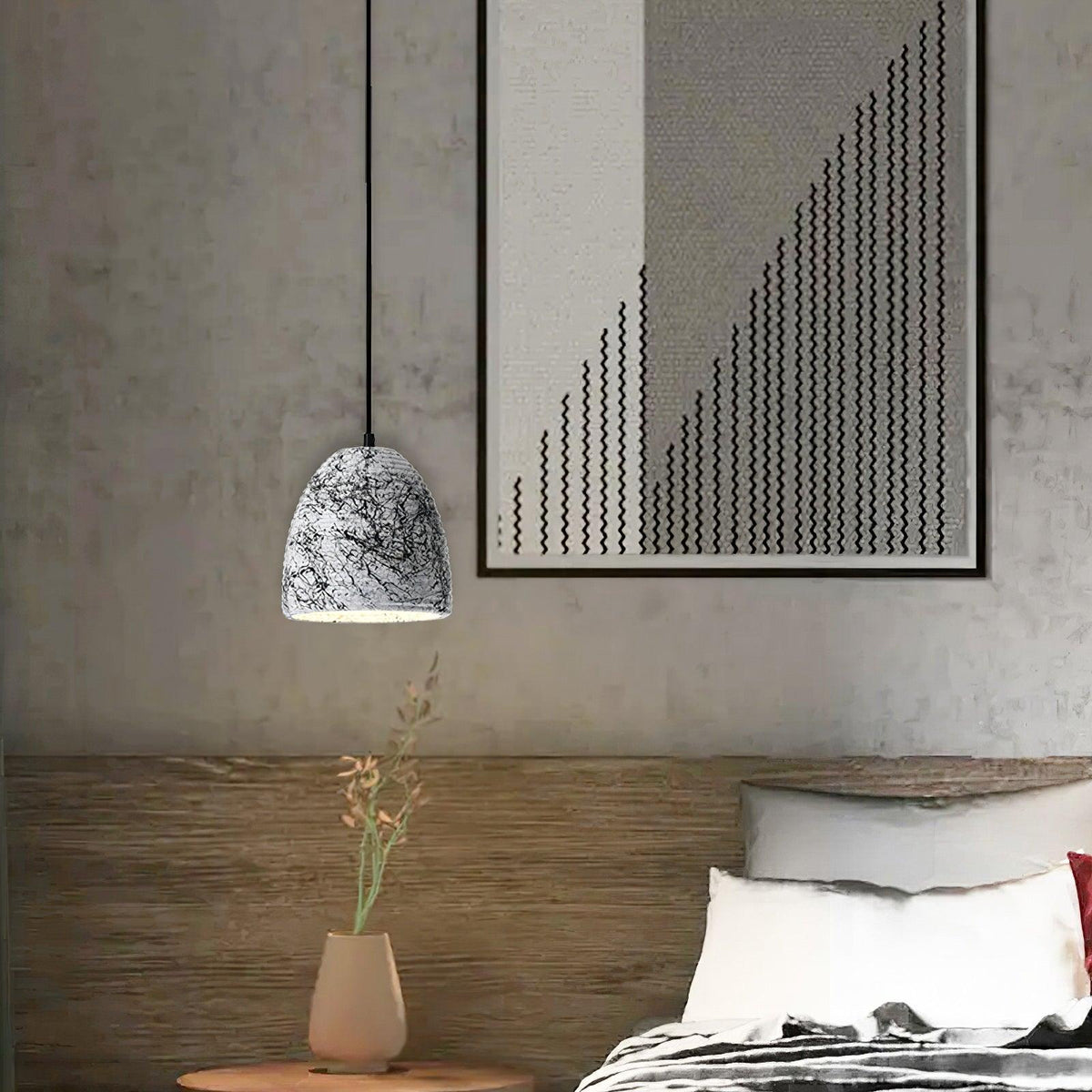 Hubble Cement Pendant Light – Modern Industrial Minimalist Ceiling Lamp