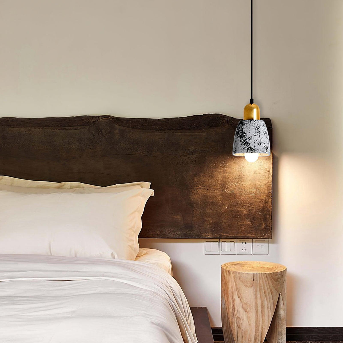 Hubble Cement Pendant Light – Modern Industrial Minimalist Ceiling Lamp