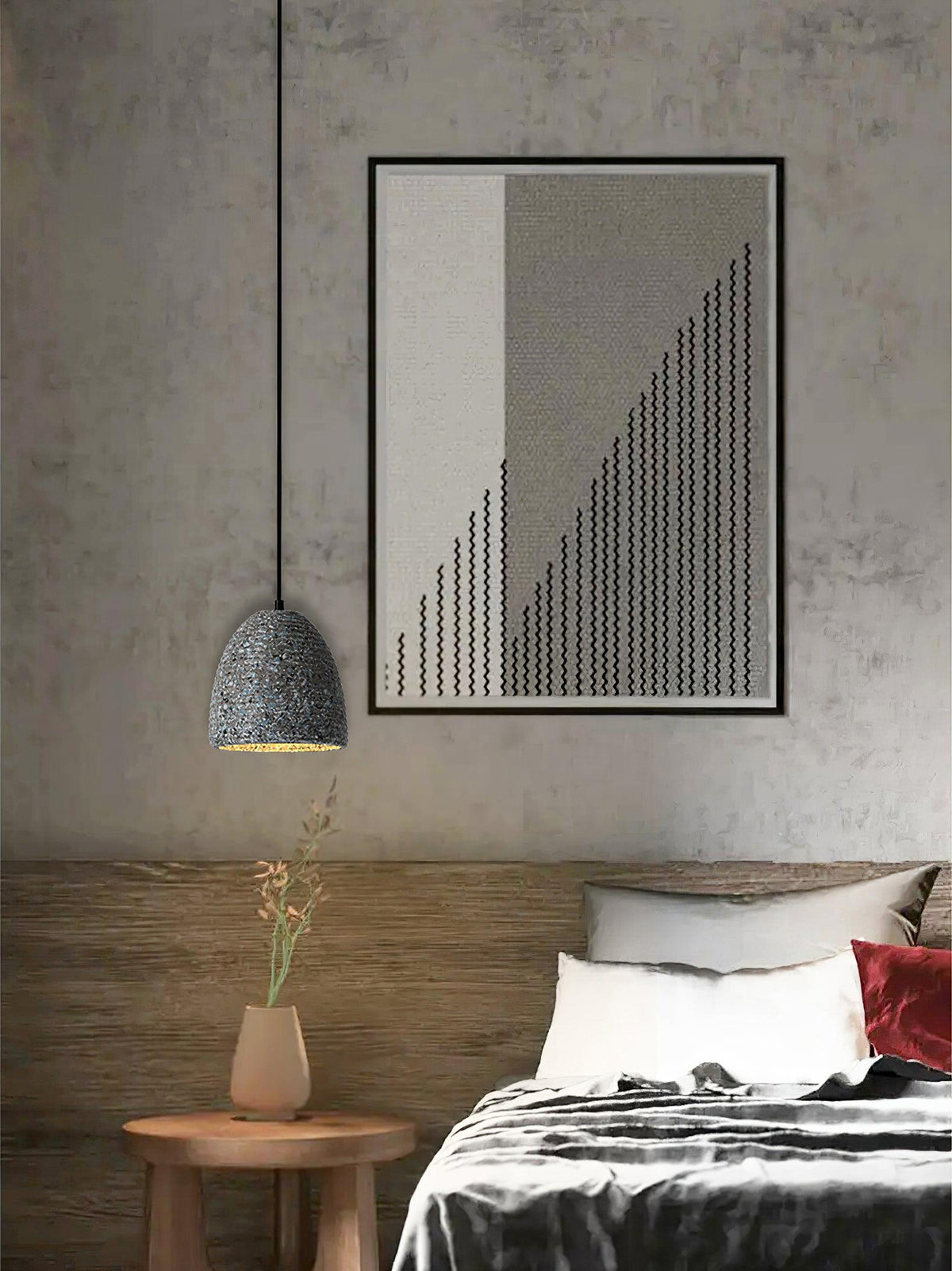 Hubble Cement Pendant Light – Modern Industrial Minimalist Ceiling Lamp