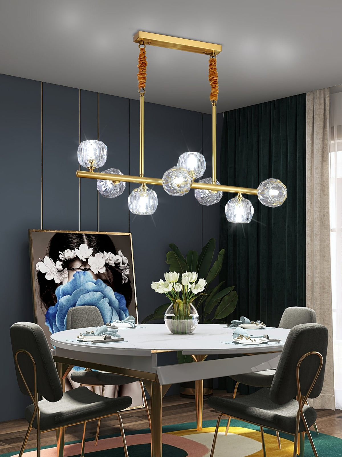 Hubble Crystal Ball Chandelier