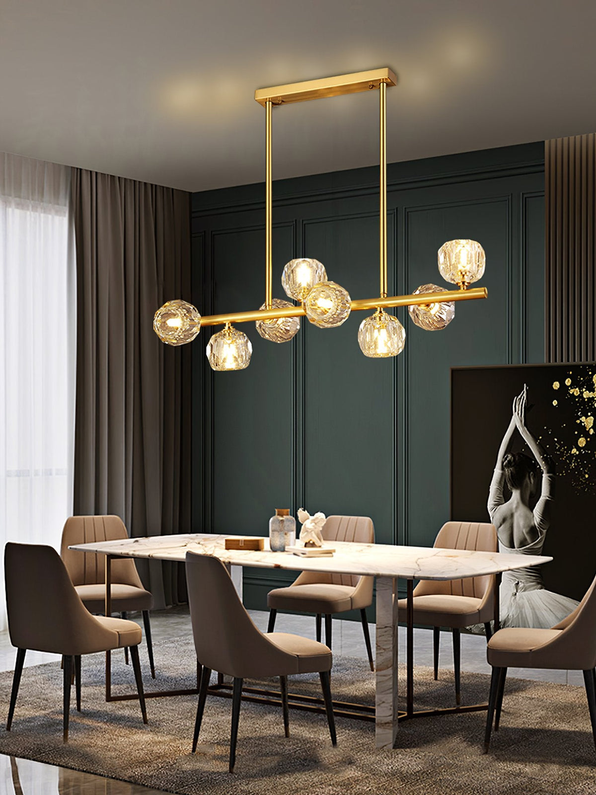 Hubble Crystal Ball Chandelier