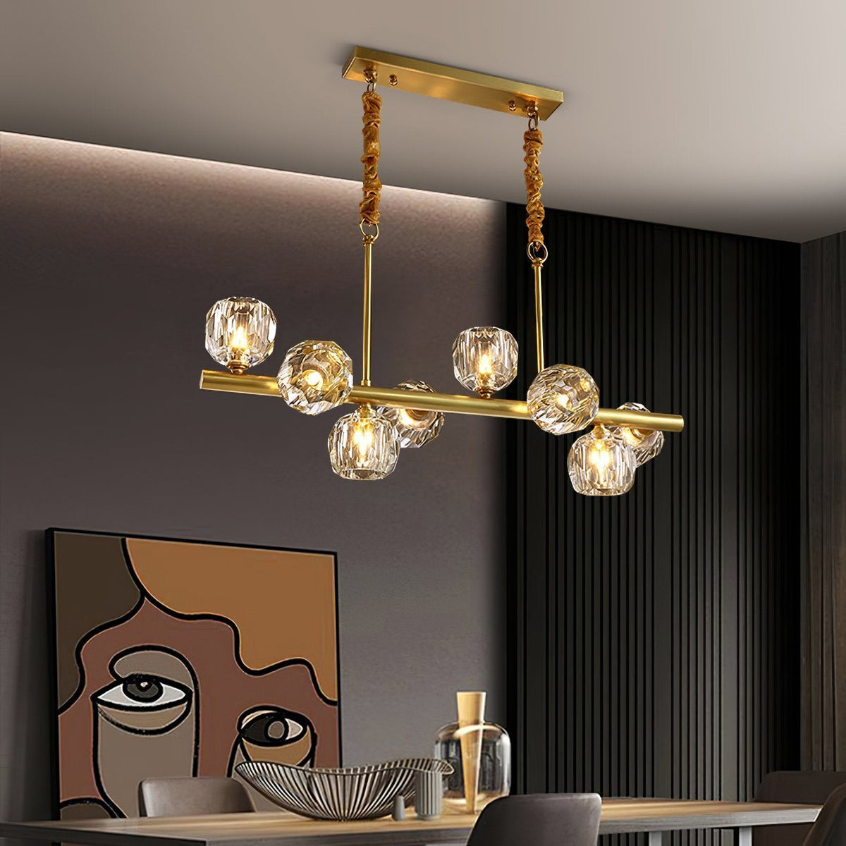 Hubble Crystal Ball Chandelier