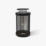 Art Deco Hurricane Ruhlmann Outdoor LED Table Lamp in Black