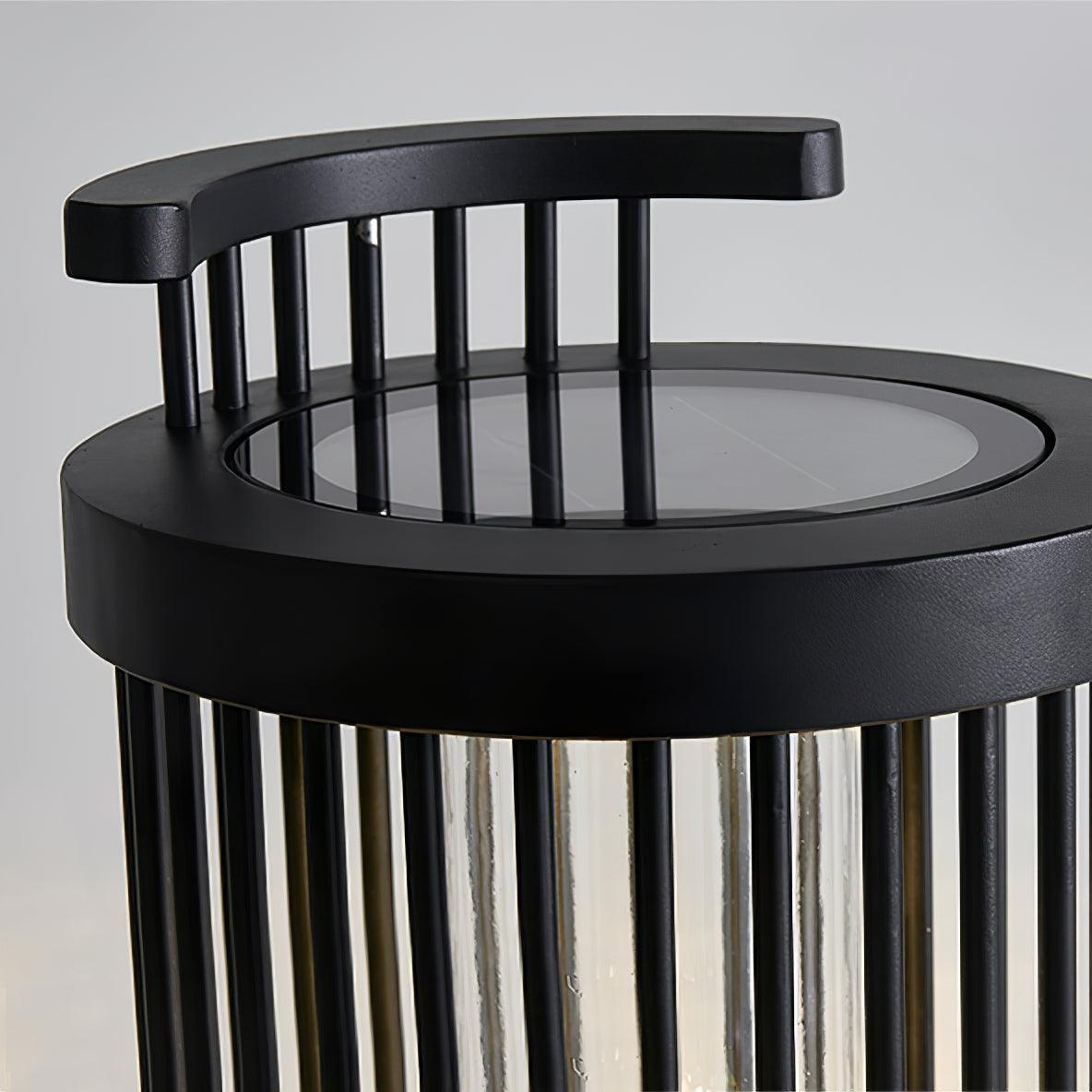 Art Deco Hurricane Ruhlmann Outdoor LED Table Lamp in Black