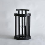 Art Deco Hurricane Ruhlmann Outdoor LED Table Lamp in Black