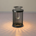 Art Deco Hurricane Ruhlmann Outdoor LED Table Lamp in Black