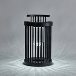 Art Deco Hurricane Ruhlmann Outdoor LED Table Lamp in Black