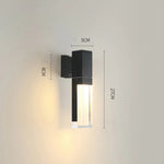 Contemporary Stylish Black Waterproof Led Outdoor Wall Light