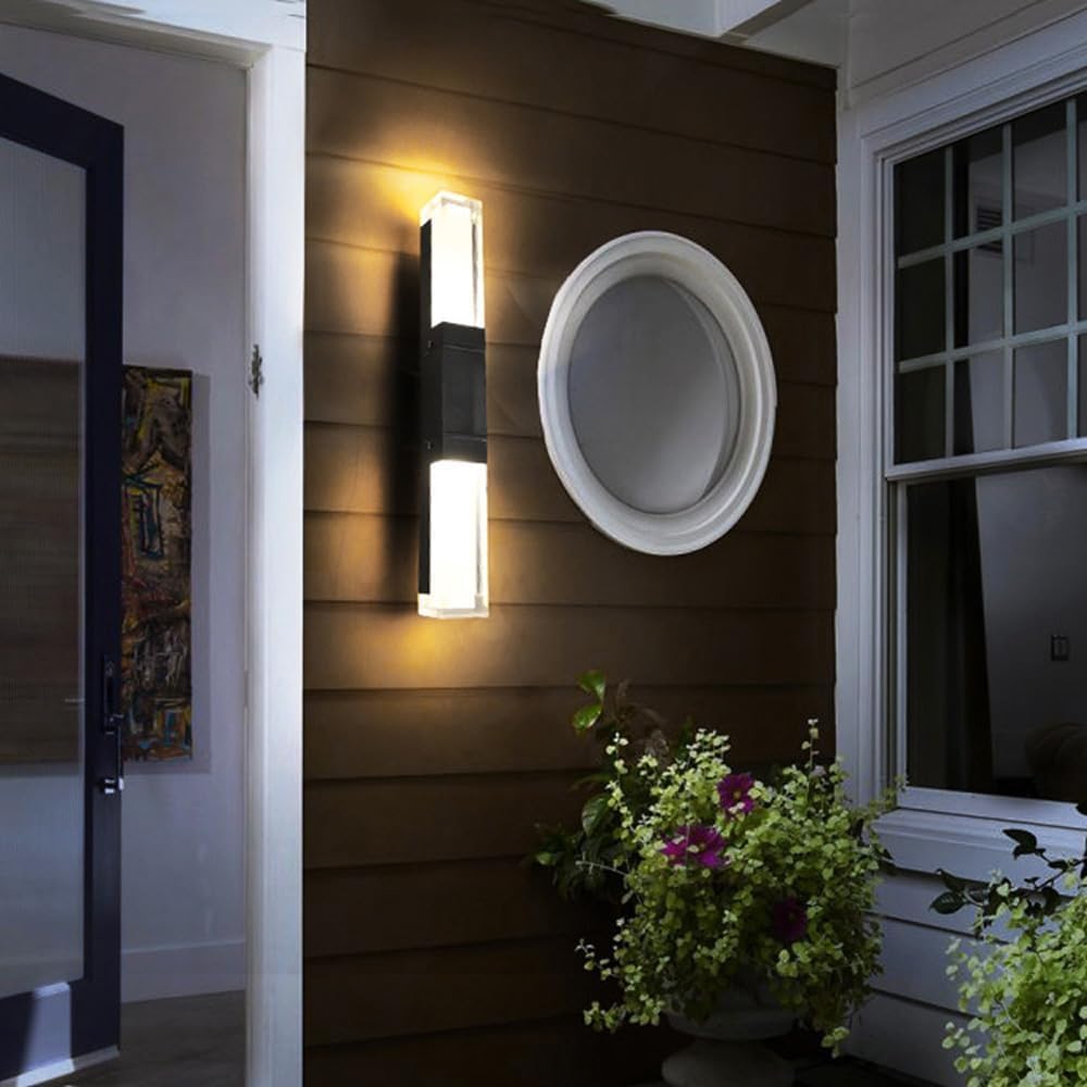 Contemporary Stylish Black Waterproof Led Outdoor Wall Light