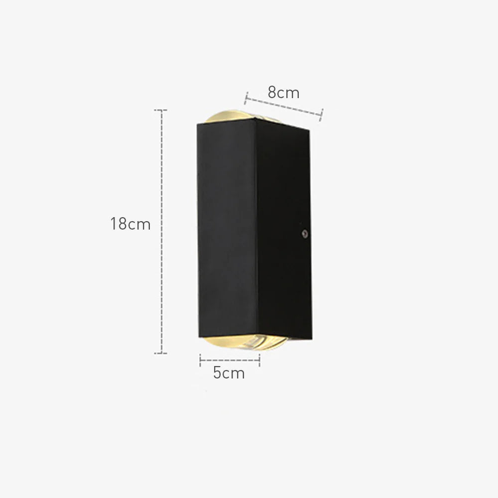 Creative Double Headed Aluminum Led Outdoor Wall Light