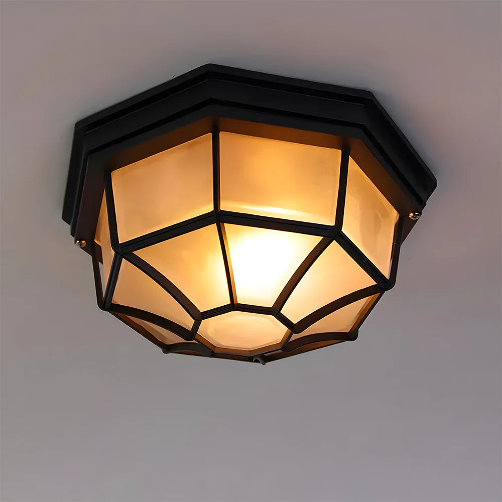 Ceiling Light In The Corridor Leading To The Entrance Of The Outdoor Balcony And The Passageway Inside The Door