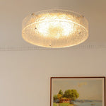 Illuminese Modern Flush Mount Ceiling Light with Acrylic Shade, Nickel Finish