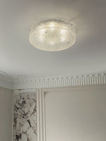 Illuminese Modern Flush Mount Ceiling Light with Acrylic Shade, Nickel Finish