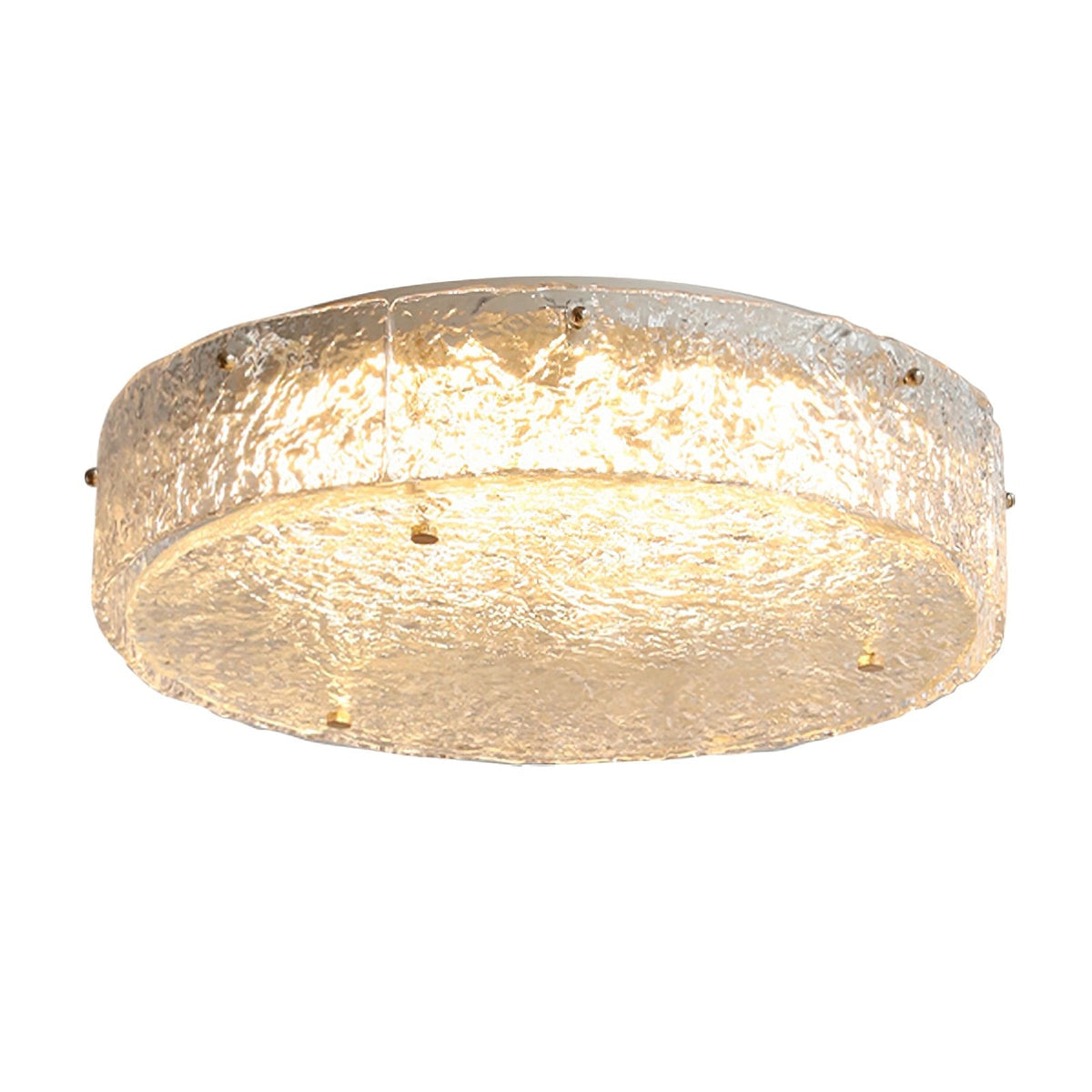 Illuminese Modern Flush Mount Ceiling Light with Acrylic Shade, Nickel Finish