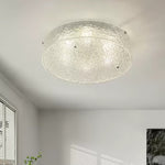 Illuminese Modern Flush Mount Ceiling Light with Acrylic Shade, Nickel Finish