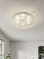 Illuminese Modern Flush Mount Ceiling Light with Acrylic Shade, Nickel Finish