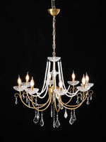 Imperial Pearl Crystal Chandelier – Gold Finish, E14, 6 & 8 Light Options