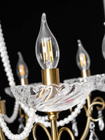 Imperial Pearl Crystal Chandelier – Gold Finish, E14, 6 & 8 Light Options