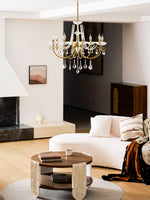 Imperial Pearl Crystal Chandelier – Gold Finish, E14, 6 & 8 Light Options
