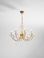 Imperial Pearl Crystal Chandelier – Gold Finish, E14, 6 & 8 Light Options